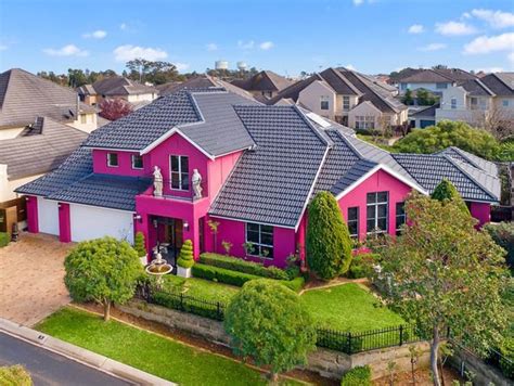 Hot pink Versace themed house in Sydney’s northwest up for sale